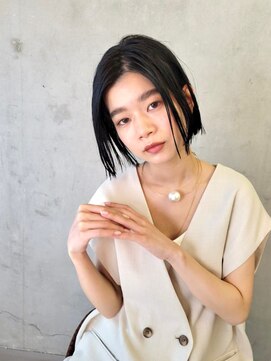 コイ(coii) 【山本】前髪なしボブのアッシュカラー(原宿/表参道)