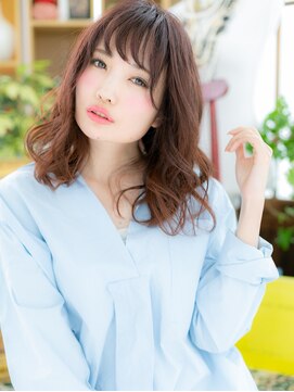 カバーヘア ブリス 川口(COVER HAIR bliss) ★チェリーブラウン波巻きくるくるラフウェーブ20代30代40代★9