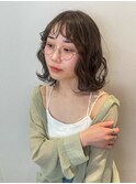 アッシュ/ミディアムボブ
