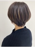 ナチュラルショート×ハイライト
