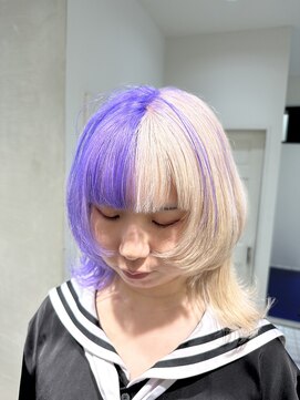 イリス(Iris) purple ×white