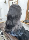 【インナーカラー】シルバー×ライトブルー♪