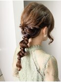 お呼ばれヘアセット編みおろし