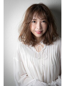 カバーヘア ブリス 川口(COVER HAIR bliss) 美髪ニュアンスカラーくせ毛風エアリーミディw川口30代40代50代