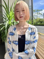 パークレター(Park.LETTER)&nbsp;ペールオレンジ×切りっぱなしボブ