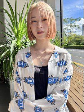 パークレター(Park.LETTER) ペールオレンジ×切りっぱなしボブ