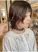 大人30代40代白髪ぼかしパーマスタイル