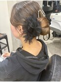 卒業式ヘアセットシンプルローシニヨン和洋ミックス