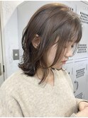 横浜西口大人ミディアムボブミディアムパーマ丸みレイヤーくびれ