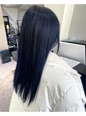 学校の実習に向けてハイトーンカラーをブルーブラックに