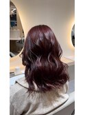 赤みラベンダー×艶ゆるウェーブ
