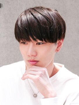 エルマーク 渋谷(L-MARK) 黒髪マッシュナチュラルマッシュメンズヘア韓国ツーブロック