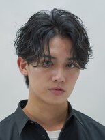 シャドウパーマセンターパートコンマヘアメンズパーマfifth