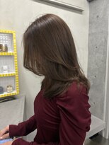 キーチェ 梅田中崎町(keych)&nbsp;レイヤーカット/オリーブベージュ/ブリーチなし/髪質改善/梅田