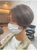 前下がりショートボブ丸みショート/アースカラー/30代40代50代