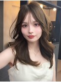 髪質改善トリートメントで叶う美髪ストレート　艶髪　前髪