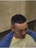 アイロンパーマ×スキンフェード