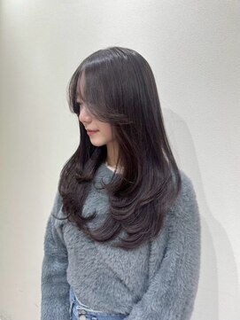 韓国っぽ美人見え◎上質な艶のあるレイヤーカット【西梅田】