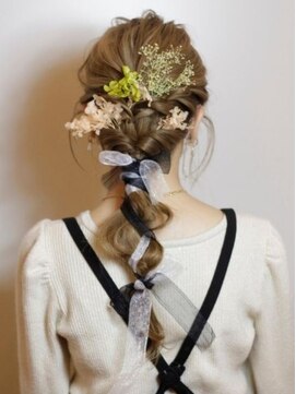 ノブ ヘアデザイン 戸塚店(NOB hairdesign) 〈NOB戸塚店〉パーティヘアセットオーガニックドライフラワー