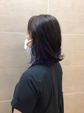 ボネッカ 鶴見(BONECCA) ブルー×パープルハイライト　石黒聡子