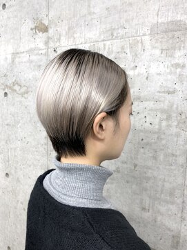 ローウェ 三軒茶屋(Louwe) 【Fagus】ホワイトベージュ×ハンサムショート【三軒茶屋】