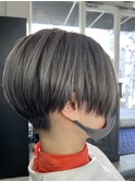 【SHARON原宿】刈り上げハンサムショート×シルバーグレー