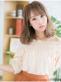 綾瀬/髪質改善/外国人風カラー☆波巻きロブヘアd