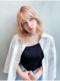 ラフウェーブ_グレージュカラーボブウルフココアベージュ_38712