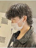 波巻きツイストスパイラルパーママッシュウルフ無造作マッシュ