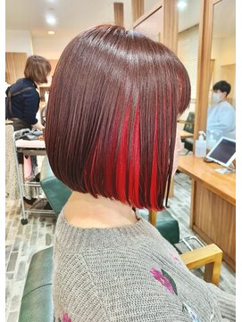 ビーチ ヘア メイク 綱島店(BEACH hair make) インナーカラー×ボブ