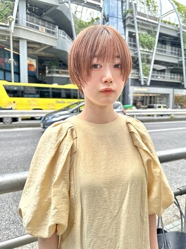 ヴェイン 渋谷(vain) オレンジベージュ/マッシュショート/ハイトーンショート