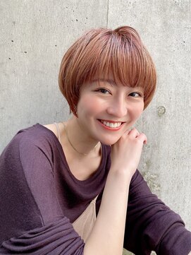 リープアルケー ヘアアンドヘッドスパ 錦糸町北口店(leap arche Hair&head spa) インナーグレージュ/マチルダボブ/前髪/ピンクベージュ/錦糸町