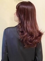 ミロア 薬院(miroa)&nbsp;チェリーレッド　ロングレイヤー　ピンクブラウン