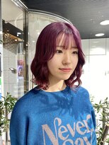 ヘアーアンドメイク ビス(HAIR&MAKE bis) ブリーチ一回でラベンダーピンクカラー【中西思実】