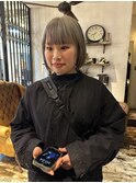 《TRENCH Riku》ベージュカラー ボブスタイル