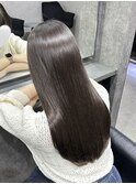 艶グレージュ/レイヤーカット/髪質改善トリートメント
