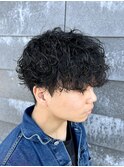 波巻きスパイラルパーマメンズカットパーマツイストスパイラル