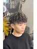 カット＆ホワイトメッシュ＆パーマ　25000円