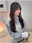 イメチェンワイドバングレイヤーカットシアーグレージュ美髪3
