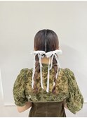 ツインスタイル リボンアレンジ ツインテールアレンジ