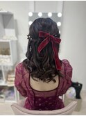 ハーフアップ