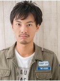 ワイルドくせ毛風フェザーパーマメンズカットY草加