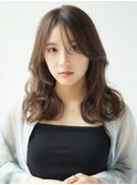 大人可愛い髪質改善カラーショコラブラウン毛先パーマ透明感
