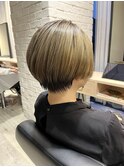 『サロンワーク』ショートボブ×ブリーチオンカラー