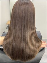 エムヘアサロン 高田馬場(M Hair Salon) 縮毛矯正×髪質改善カラー/ミルクティーアッシュ【高田馬場】