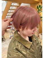 バイオレット 表参道店(Violet)&nbsp;ピンクラベンダーベージュケアブリーチハイトーンボブカット