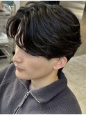 大分メンズパーマニュアンスパーマフェザーパーマセンターパート