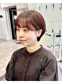 マッシュショート×大人可愛いショート×丸み×前髪あり×横浜