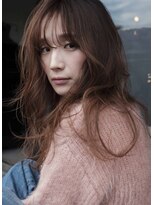 ヘアデザイン ソラ(Sola)&nbsp;軽め無造作ロング×シースルーバング×ベージュカラー