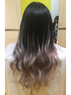 デュオヘアー エクステンションズ 新宿 ふんわりグレー☆彡グラデーション風★